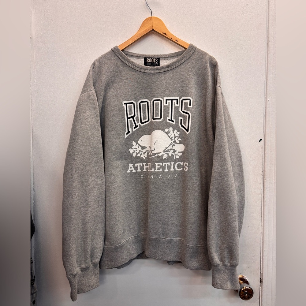 Vintage Roots Athletics Men’s Grey Casual Pull-over Sweatshirt XL Made in Canada